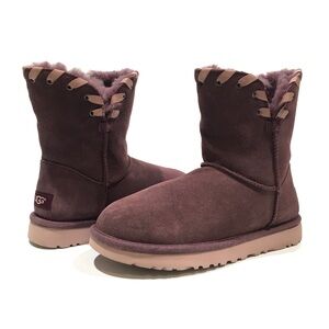 UGG CLASSIC AIDAH BOOTS -PORT SUEDE -SHEEPSKIN LINED -WOMEN’S US 7 -NEW